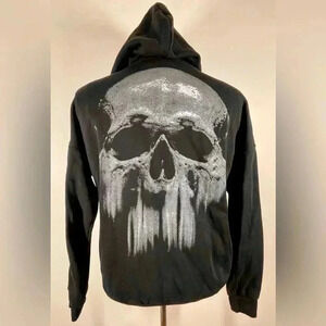 Skull Zip Hoodie | Metal / Halloween | Social Collision | XL